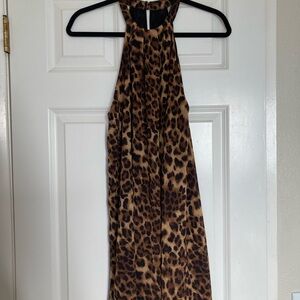 Leopard Print Halter Dress